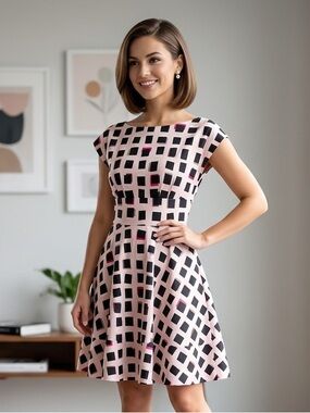 Kate Spade Sz 4 Light Pink Printed Preppy Summer Dress